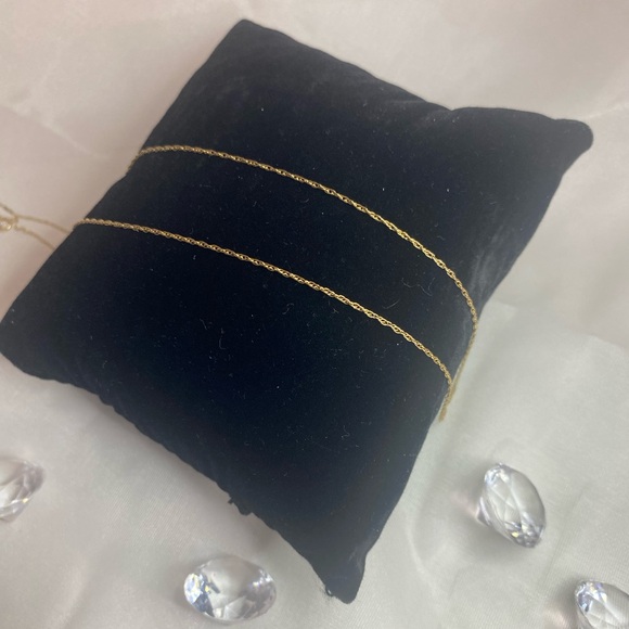 14K YELLOW GOLD chain necklace VINTAGE REAL GOLD 18” - Picture 5 of 14